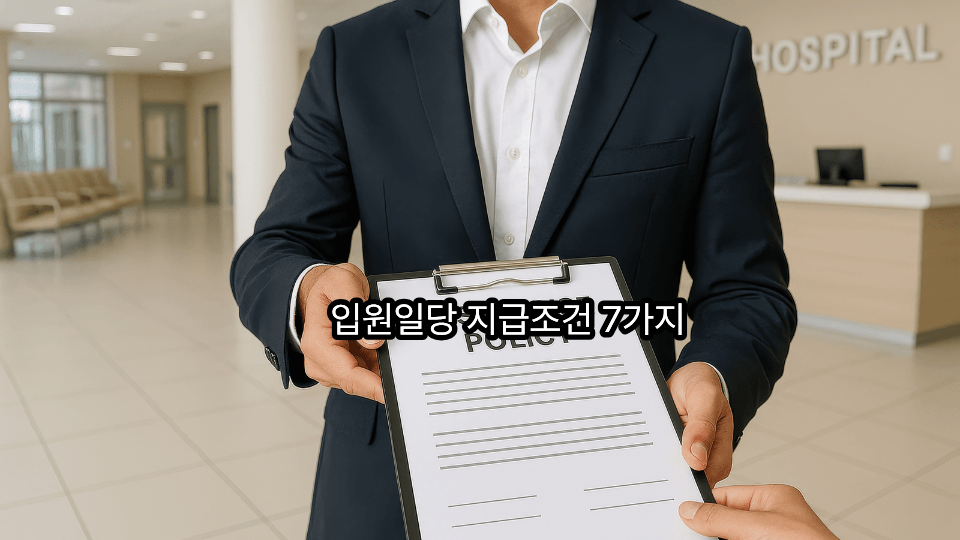 입원일당 지급조건 7가지 1 입원일당 지급조건 7가지
